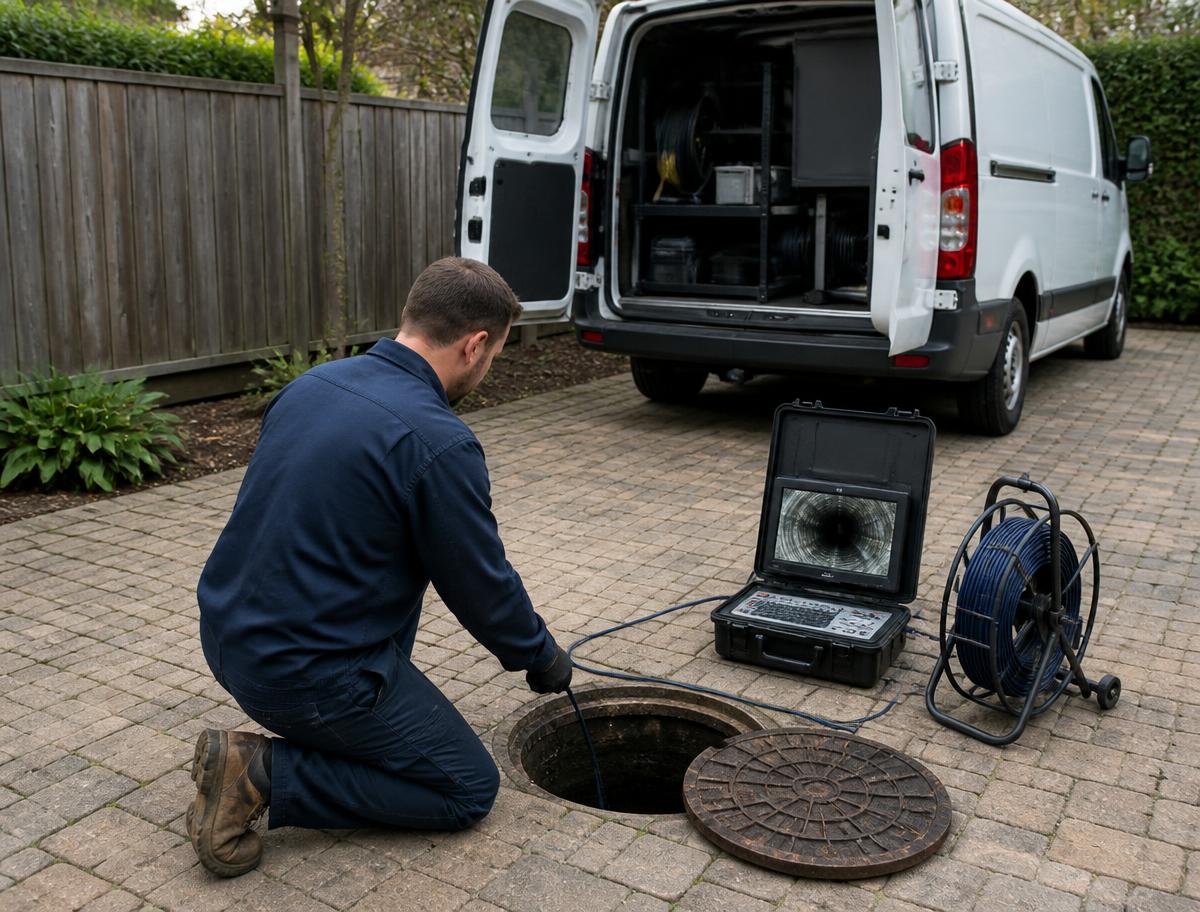 Vorher-Nachher in Görlitz: Beschädigte Leitung mit Wurzeleinwuchs vs. saniertes Rohr mit Liner